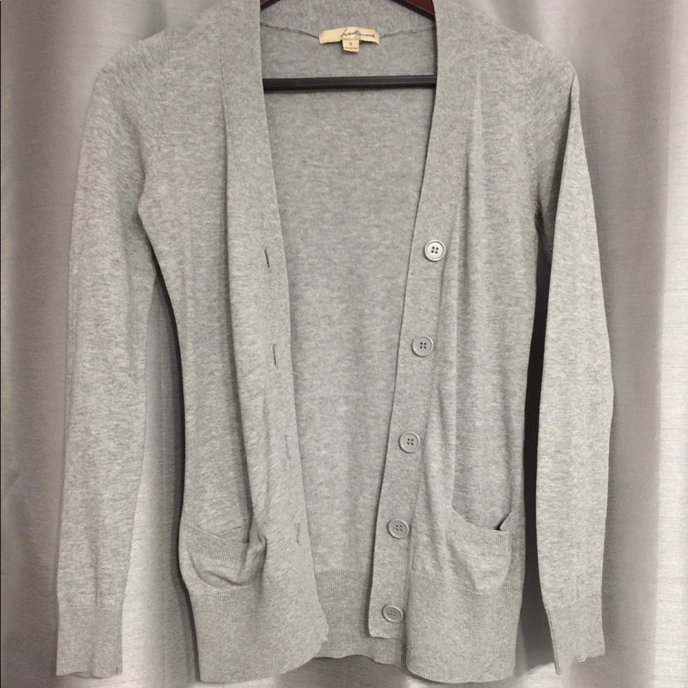 F21 Mid Length Button Front Cardigan